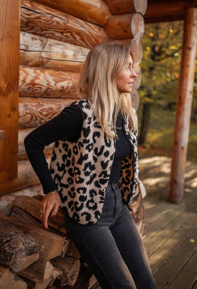 ASTRID™ | Die Leoparden - Strickweste - Lastilova